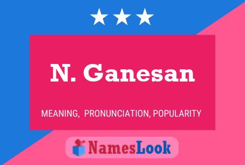 N. Ganesan 名字海报