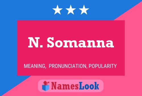 N. Somanna 名字海报