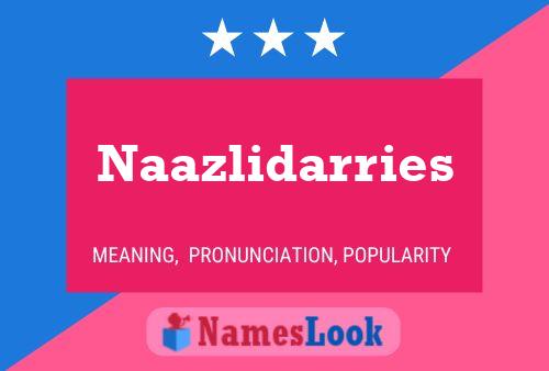 Naazlidarries 名字海报