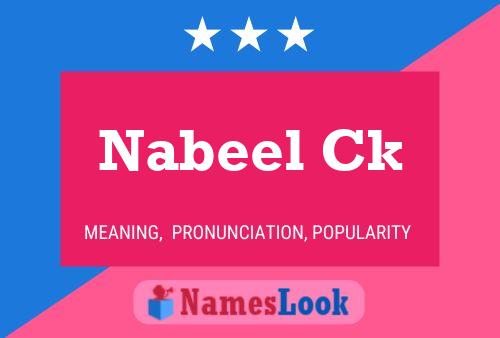 Nabeel Ck 名字海报