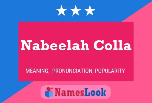 Nabeelah Colla 名字海报