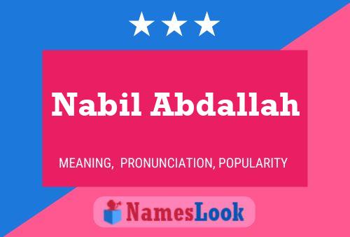 Nabil Abdallah 名字海报