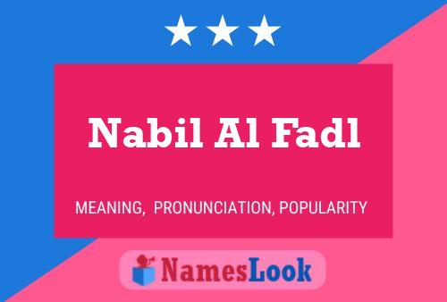 Nabil Al Fadl 名字海报