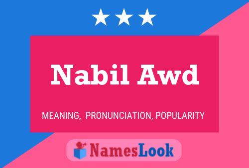 Nabil Awd 名字海报