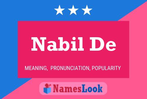 Nabil De 名字海报