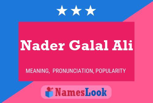 Nader Galal Ali 名字海报