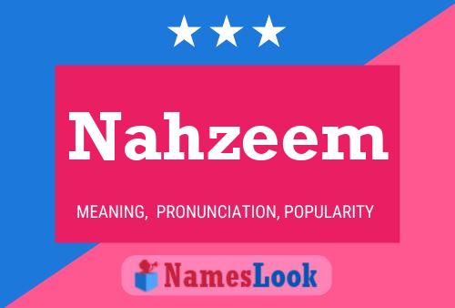 Nahzeem 名字海报