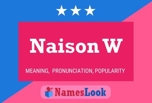 Naison W 名字海报