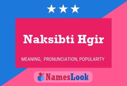 Naksibti Hgir 名字海报