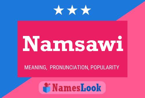 Namsawi 名字海报