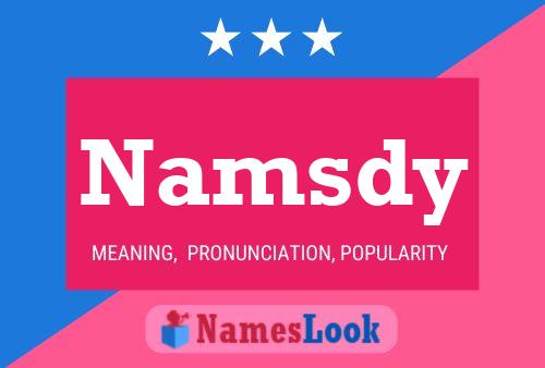 Namsdy 名字海报