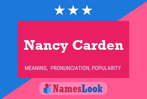 Nancy Carden 名字海报