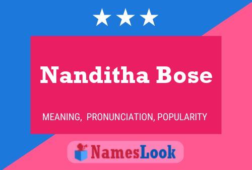 Nanditha Bose 名字海报