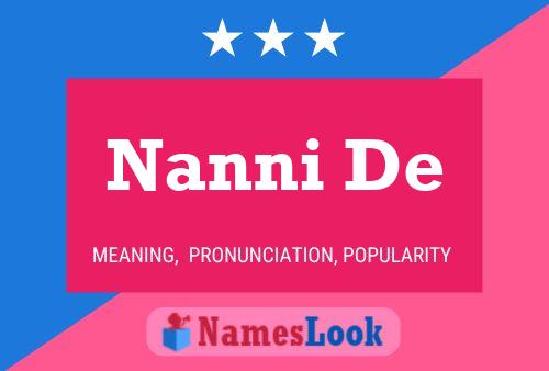 Nanni De 名字海报