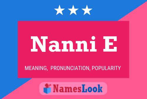 Nanni E 名字海报