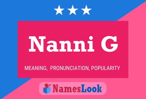 Nanni G 名字海报