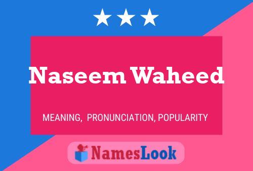 Naseem Waheed 名字海报