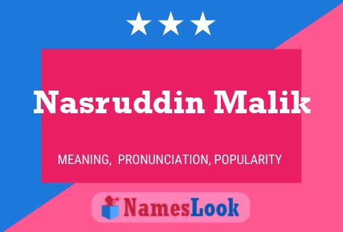 Nasruddin Malik 名字海报