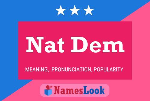 Nat Dem 名字海报