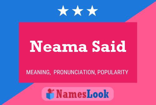 Neama Said 名字海报