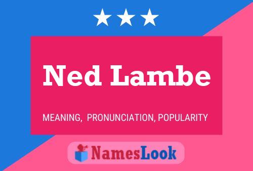 Ned Lambe 名字海报