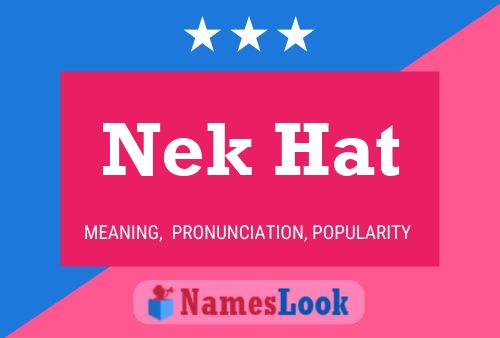 Nek Hat 名字海报