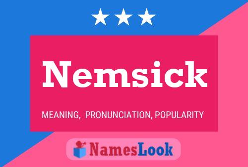 Nemsick 名字海报