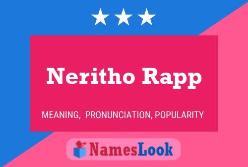 Neritho Rapp 名字海报