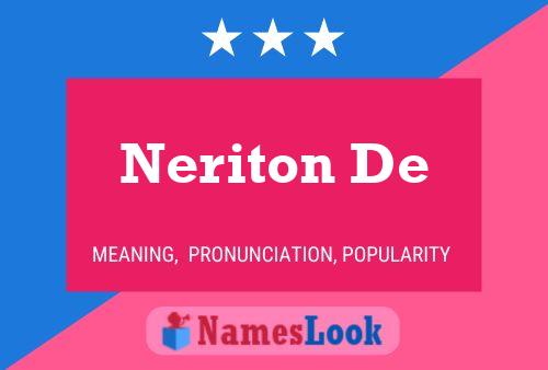 Neriton De 名字海报