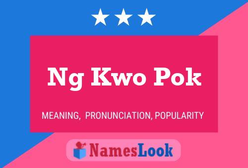 Ng Kwo Pok 名字海报