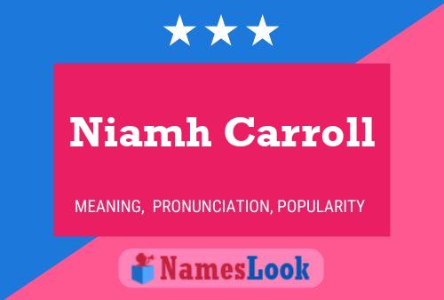 Niamh Carroll 名字海报