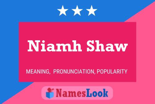 Niamh Shaw 名字海报