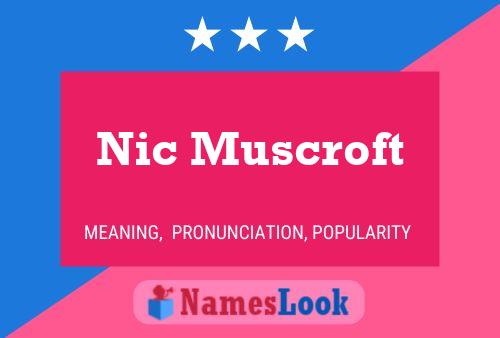 Nic Muscroft 名字海报