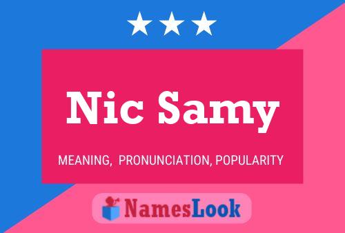 Nic Samy 名字海报