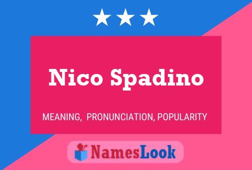 Nico Spadino 名字海报