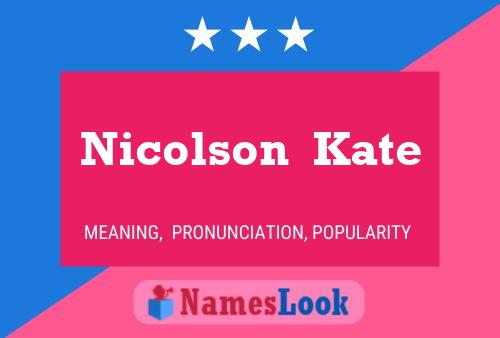 Nicolson  Kate 名字海报