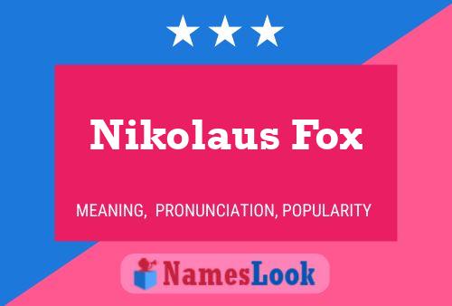 Nikolaus Fox 名字海报