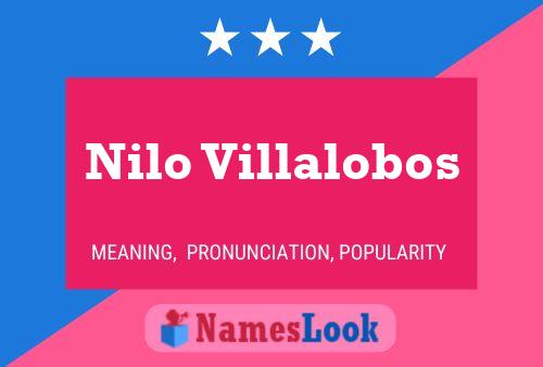 Nilo Villalobos 名字海报