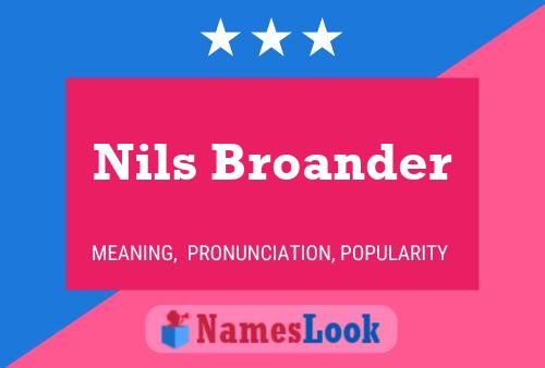 Nils Broander 名字海报