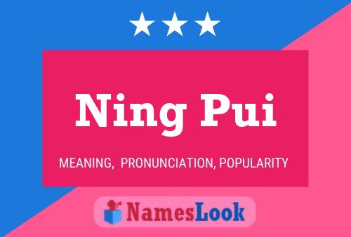 Ning Pui 名字海报