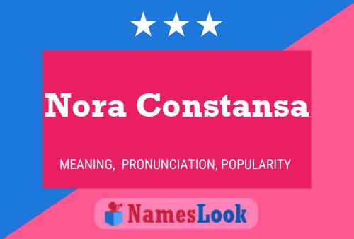 Nora Constansa 名字海报