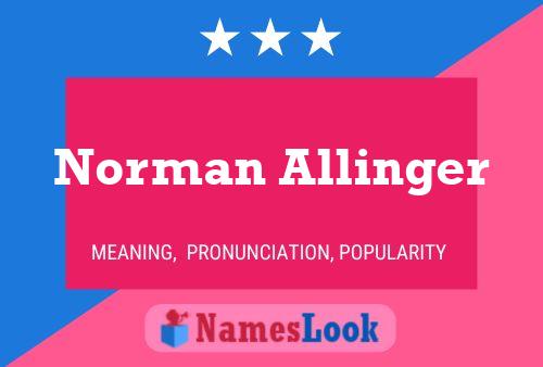 Norman Allinger 名字海报