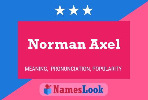 Norman Axel 名字海报