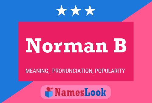 Norman B 名字海报