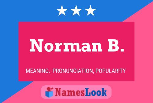 Norman B. 名字海报