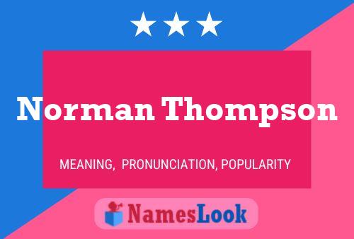 Norman Thompson 名字海报