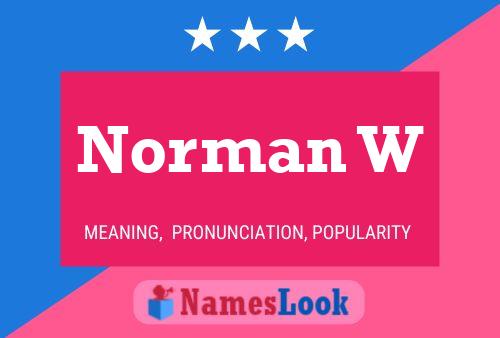 Norman W 名字海报