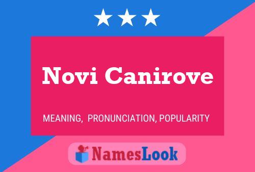 Novi Canirove 名字海报