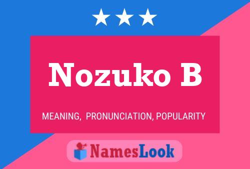 Nozuko B 名字海报