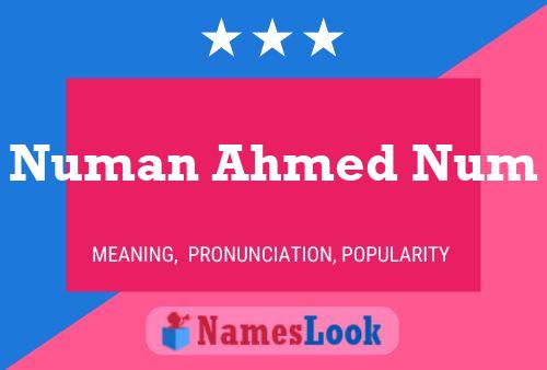 Numan Ahmed Num 名字海报